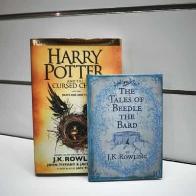 Harry Potter Hardcover Book Lot Cursed Child Special Rehearsal Script & Tales of Beedle the Bard