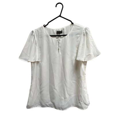 Jacqui-E Womens  Size 12 Blouse White