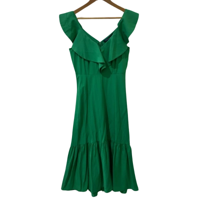 French Connection Womens  Size 8 Maxi Dress Green 