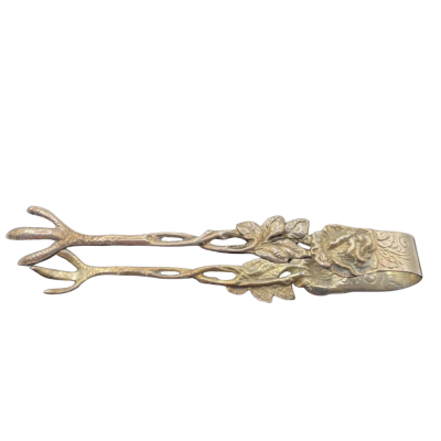 Vintage German  835 silver claw footed sugar tongs
