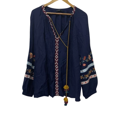 George Womens  Size 24 Long Sleeve Top Navy Blue 