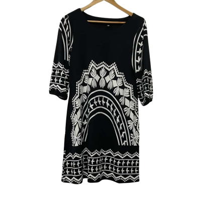 Caroline Morgan Womens  Size 8 Black  / Pattern / White 