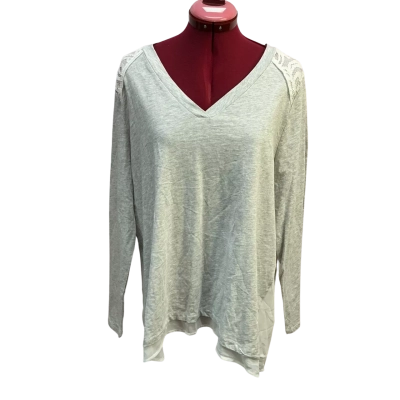 Sara Womens  Size 14 Long Sleeve Top Grey 