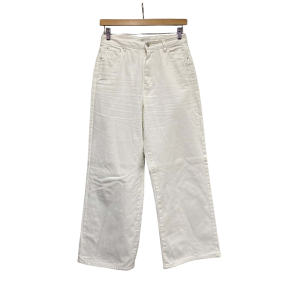 Nude Lucy Womens  Size M Wide Leg Jeans White 