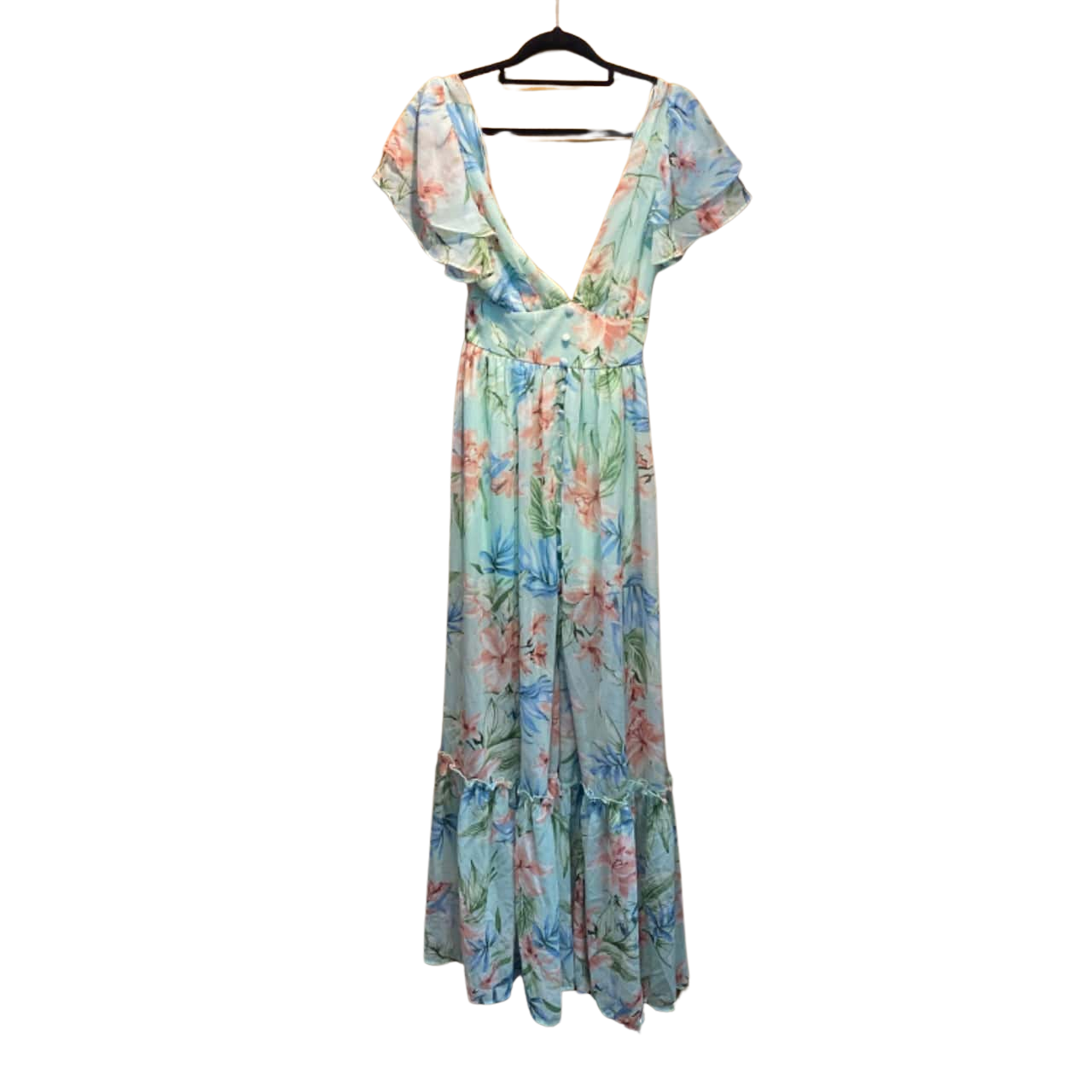 Womens Size XS Floral Dress Green Fashion Nova(s)
