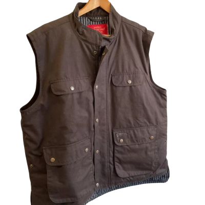 “Thomas Cook” High Country Oil Skin Vest Mens  Size XXL Brown 