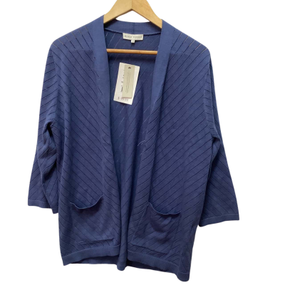 Black Pepper Womens  Size 12 Cropped Cardigan Blue  (e)