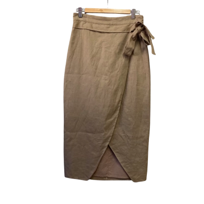 AERE Womens  Size 10 Maxi Skirt Brown 