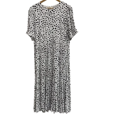 Forever New Womens Size 16 Betty Printed Midi Dress Porcelain Floating Spot