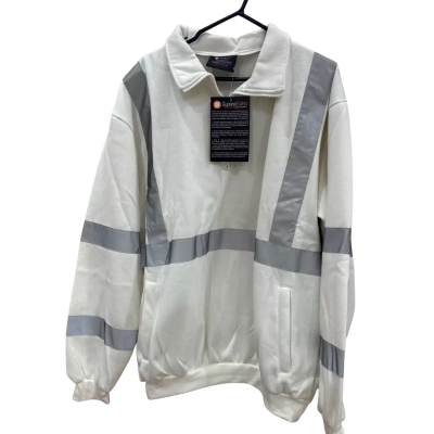SuperiorSafety Mens  Size XXXL White High Vis Jumper 