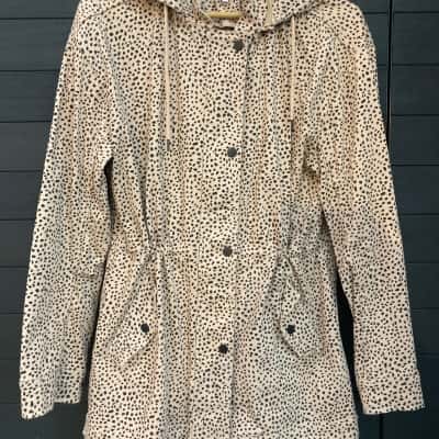 Seed Womens  Size 12 Animal Print Coat with Hood