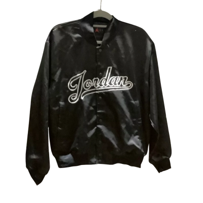 Jordan Mens  Size M Bomber Black  with Jordan Embroidered Across Front NWOT