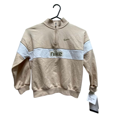 Nike Kids unisex Size 7 2 piece Jumper and Pant Cream / White 
