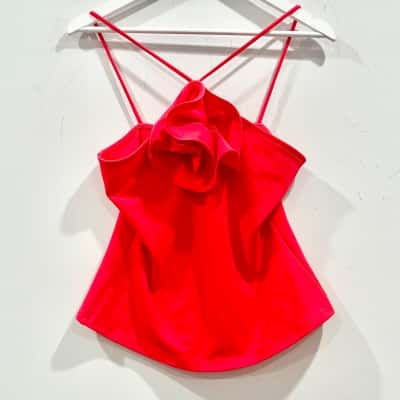 Sheike Rosette Watermelon Colour Shoe String Top Size 12