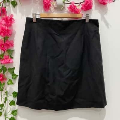 Cue Womens A-Line Skirt Size 14 Black  