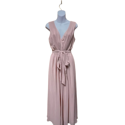 Esther Luxe Womens  Size 12 Maxi Dress Blush Pink  
