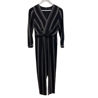 Forever New Womens  Size 6 Jumpsuit Black  / Striped / White 