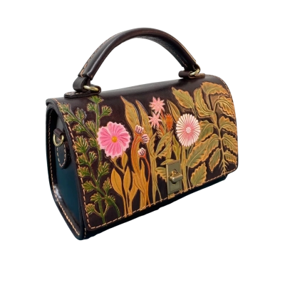 Designer Handmade 3D Leather Bag. Rock Bone