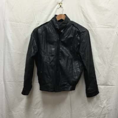  Tannery West Size XS Leather Jacket Black  