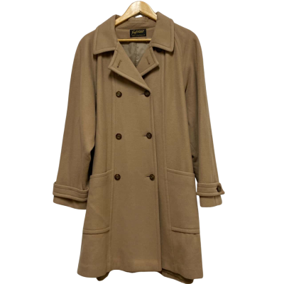  Womens  Size 14 Double breasted coat, Camel 