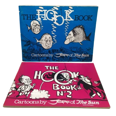 “The Hook Book” (1978) & “The Hook Book No.2” (1979) Cartoons by Jeff Hook (PAPER)