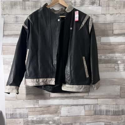 TonyLeather Mens  Size 16 Leather Jacket Animal print 