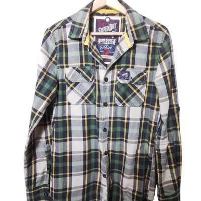 Superdry Mens Size S Flannel Shirt Multicoloured 