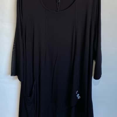 Women's TAKING SHAPE Black Bamboo Tunic Size S