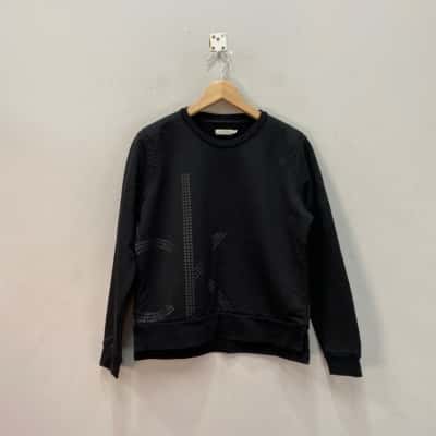 Calvin Klein Jeans Women’s Size L Jumper Black  / Large Grey Logo