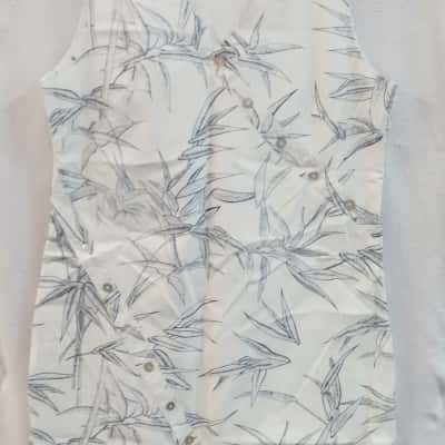 W. Lane Womens  Size 14 Maxi / Sleeveless Dress  White/Navy Blue