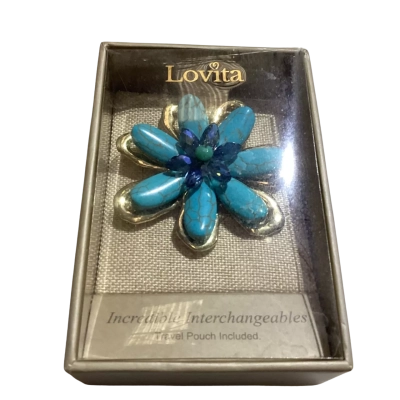 Lovita Womens Turquoise Charm Pouch
