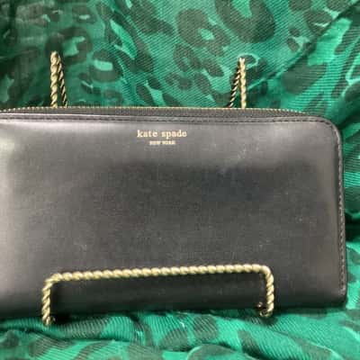 Kate Spade Womens Black  Zip Wallet