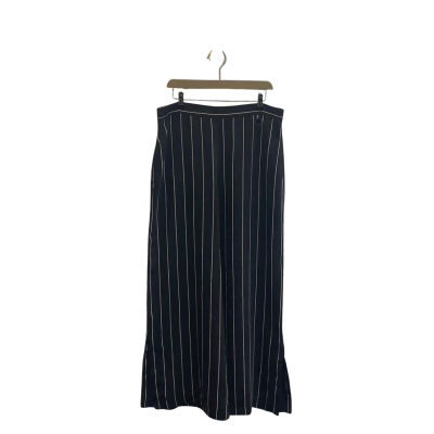 Veronika Maine Womens Size 14 Wide Leg Pants Black and White Strped