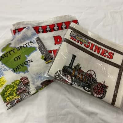 Three Linen Tea Towels 