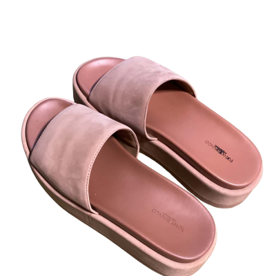 Tony Bianco platform slides  Size 7 Brown 