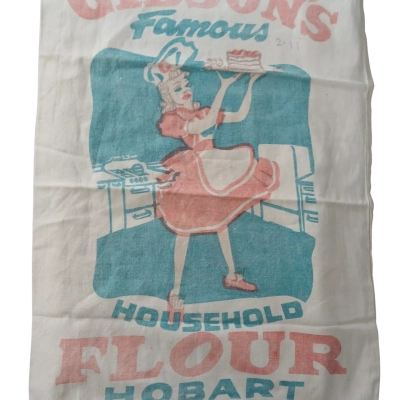 Old Flour Bags x3 Slightly Stained as in Photos
