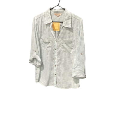 Noni B Womens Sally Spot Shirt  Size 12 Tropical Green 