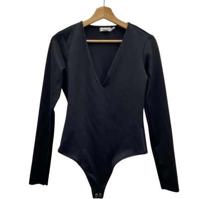 Good American Womens  Size 10 G-String Bodysuit Black RRP $95.00