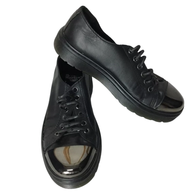 Dr Martens Womens  Size 37 Black 'Air Walk' Sneaker with Reflective Metal Toe Tip