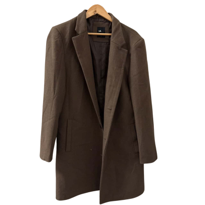 Brown YD Mens Winter Coat - Size L