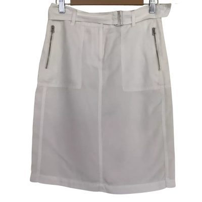 Trenery   White Square Pocket Skirt.   Size 6 