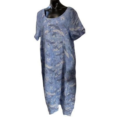 CALI & CO   Size XL Casual Dress Blue / Pattern 