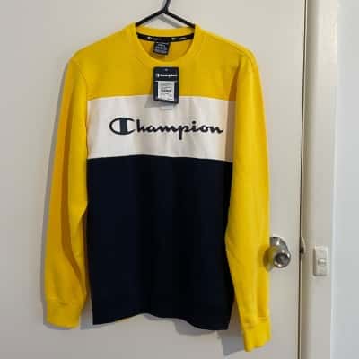 Champion Womens  Size S Windcheater Navy Blue / Yellow 