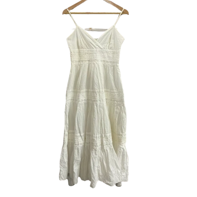 Ralph Lauren Womens  Size 8 Tiered Maxi Dress White 