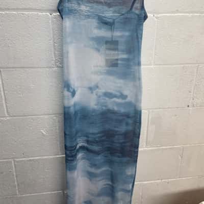Lioness Womens  Size 10 Midi Dress Blue 