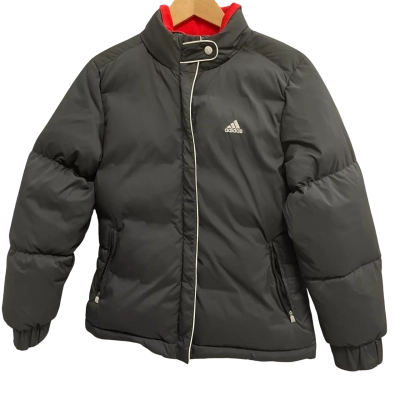 Adidas Womens  Size M Bomber Jacket Black  / Red / White 
