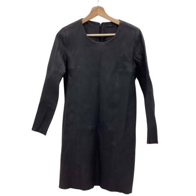 COS Womens  Size 36 Mini Dress Black  Leather 