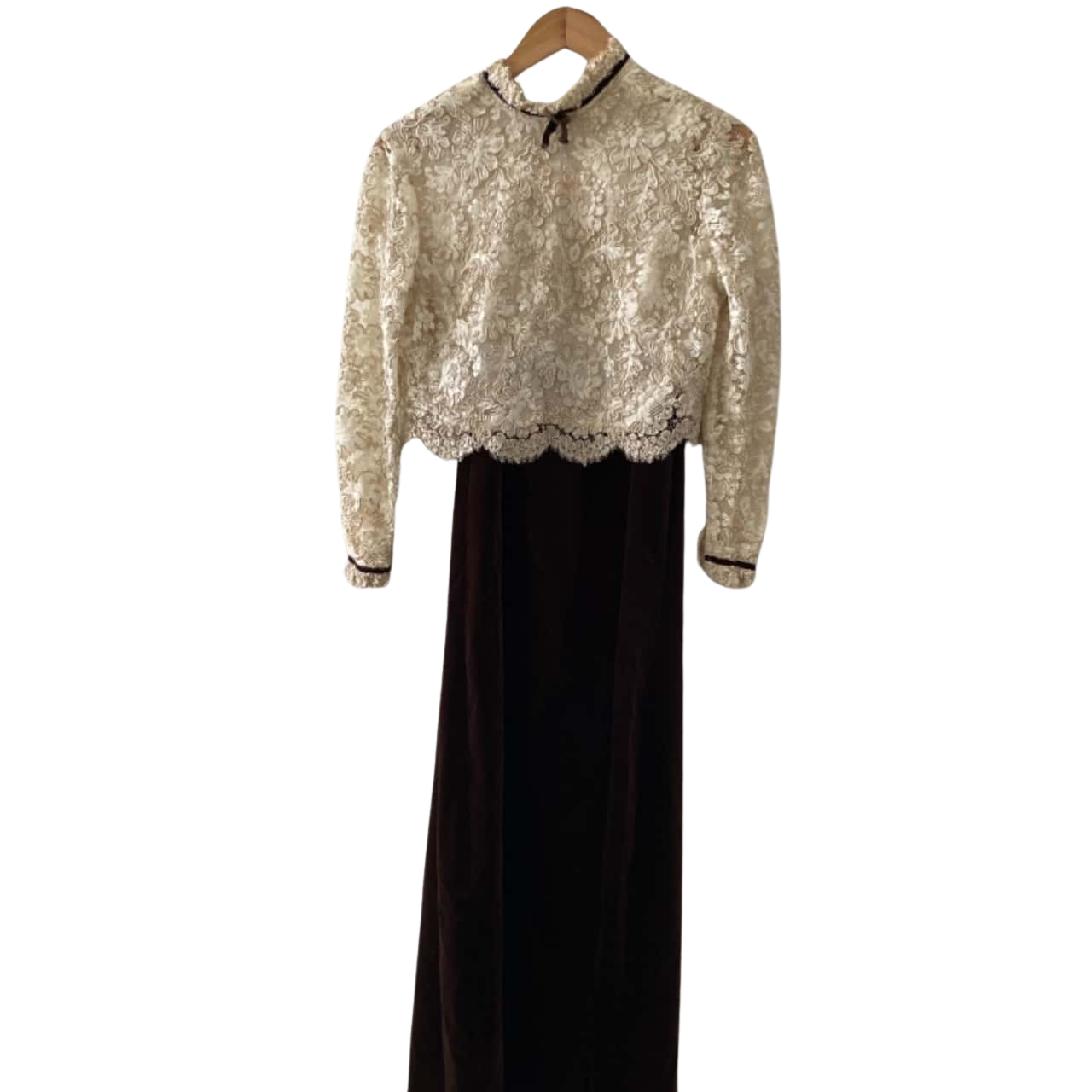 Vintage Hand Made Approximately Women's Size 810 Cream Lace Over