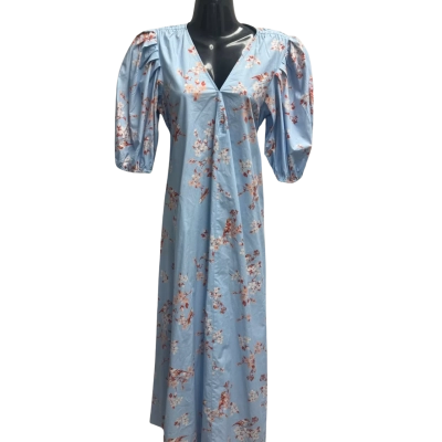 Scanlan Theodore Womens  Size 8 Midi Dress Blue / Orange 