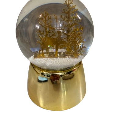 Lenox Musical Reindeer Christmas Snow Globe